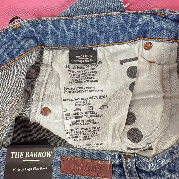 NWT BlankNYC The Barrow Higher Power Shorts In Blue - Picture 6 of 9